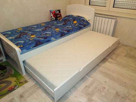 Krevet Afrodita bela sa pomcnim lezajem i dusecima