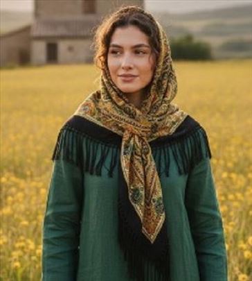 Rustična marama sa egzotičnim šarama