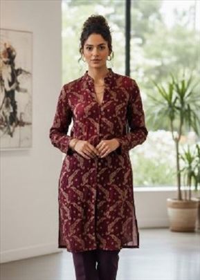 Indijska Etno Tunika – Zlatovez i Perle 