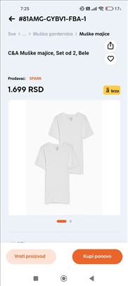 2 c&a pamucne majice l vel NOVO