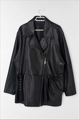 Crna kožna jakna ženska 42 