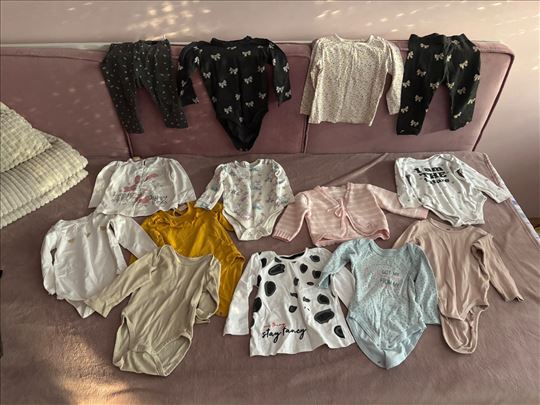 Lot odece za devojcice velicina 74/80 9-12 meseci 