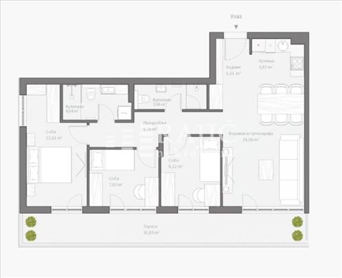 Vrtovi Ceraka,Kneza Višeslava,89 m2,3.5 #4389