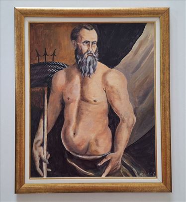 - 50 % Ulje na platnu - Neptun, Bog mora.