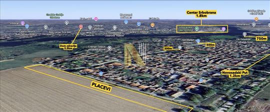 GraĐevinski Placevi - 1.8km Od Centra Srbobrana