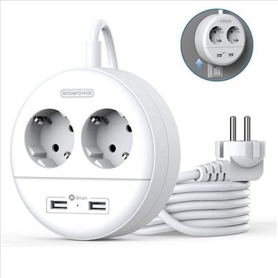 Ntonpower Dupli Razvodnik Produzni Kabl 3m 2USB DK
