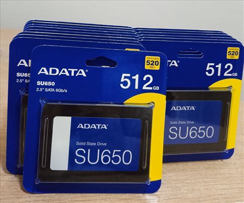 SSD ADATA SU650 512Gb 520-450Mb/s novo garancija