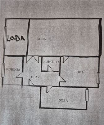Blok 62, Jurija Gagarina, sjajan pogled,71m2