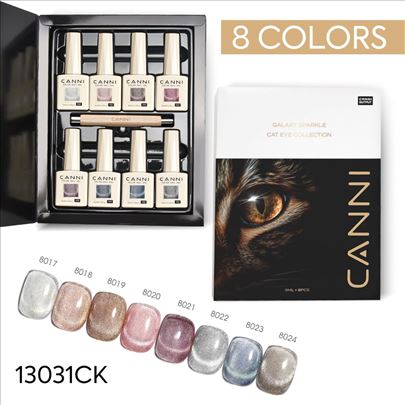  Cat eye  Canni set 8 boja + magnet 