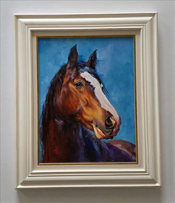Ulje na platnu - Portret konja, slika broj tri.
