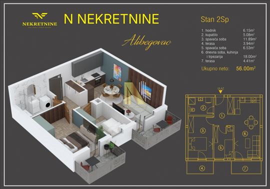 Dvoiposoban stan u kompleksu - direktna prodaja (b