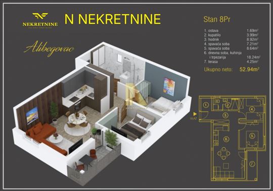 Dvoiposoban stan u kompleksu - direktna prodaja (