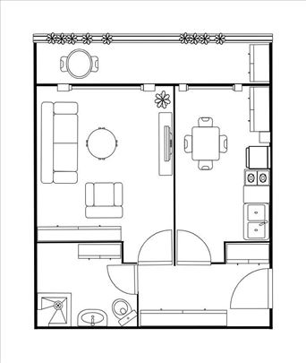 Karaburma, uknjižen, 1.0, I/IV, 36m2+6m2T,