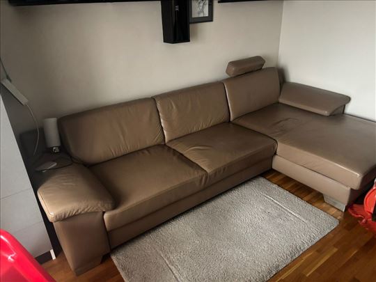 Kožna ugaona garnitura Candi (Nemačka) – na razvla