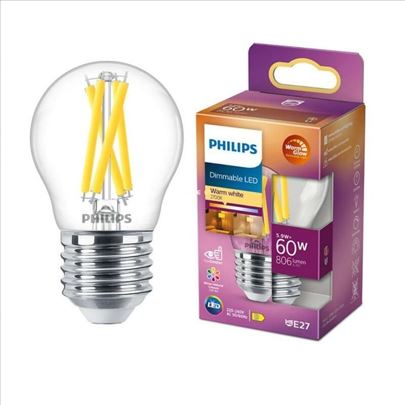 Philips P45 Dimabilna LED Sijalica Filament E27 DK