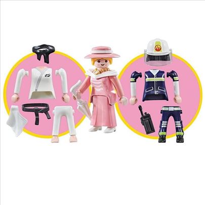 Playmobil 3u1 Figurica Dama Karate Vatrogasac DK