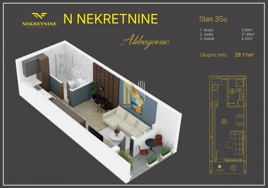 Studio Apartman u kompleksu - direktna prodaja (be