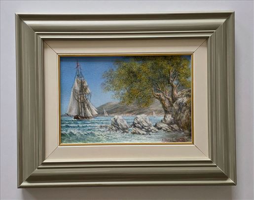 Ulje na platnu - Prica sa mora, prelepa slika!