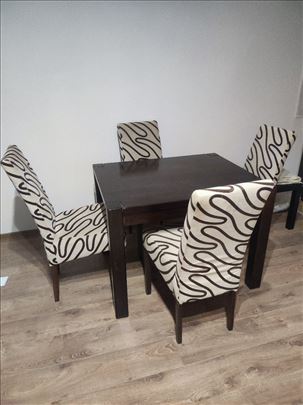 4 stolice bg centar, sto od punog drveta