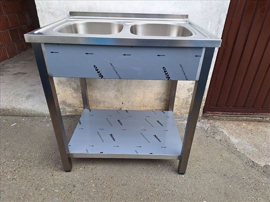 Dvodelna inox sudopera 80x60