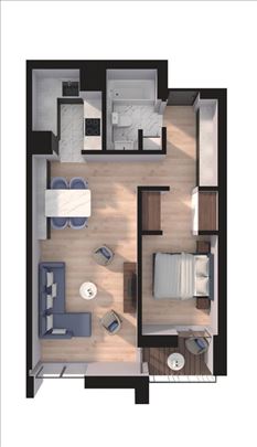 Dvosoban komforan stan, Ustanička ulica