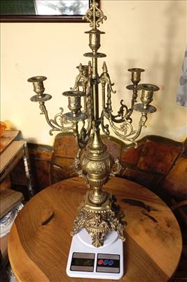 FANTASTIČAN MESINGANI SVEĆNJAK 67 cm, 4,8 kg