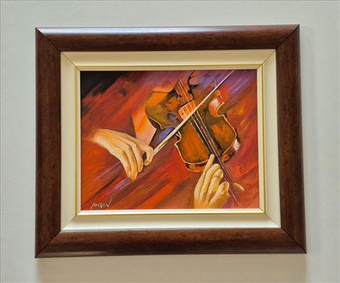 Ulje na platnu - Violina, prelepa slika!