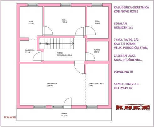 Kaluđerica, 77m2, 3,0,uknjižen, adaptibilan u 4,0