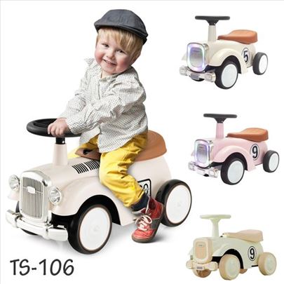 Retro auto guralica za decu sa svetlom i muzikom