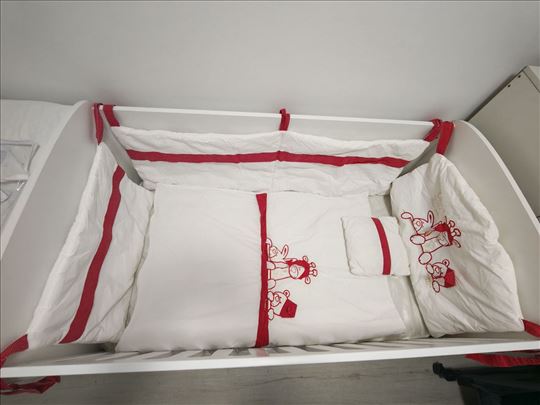 Ogradica za krevetac + jorganska navlaka + jastuk