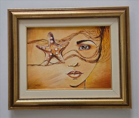 Ulje na platnu - Lepotica i morska zvezda