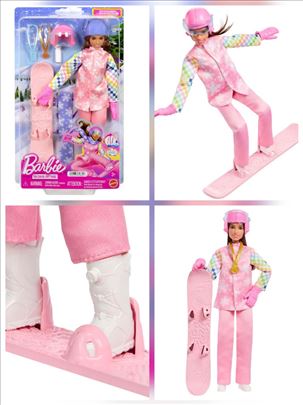 Barbie Winter Snowboarder set, novo