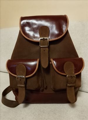 Ranac od koze rucni rad.