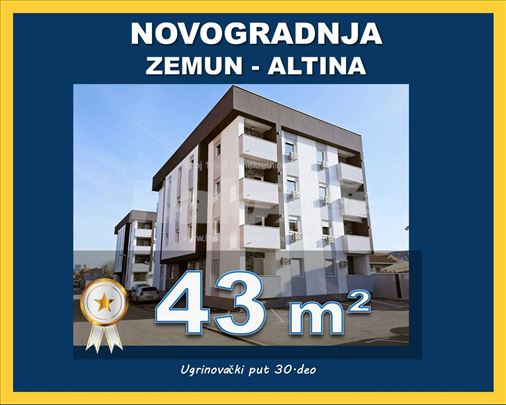✅ Beograd, Altina, kvalitetna novogradnja 43 m2