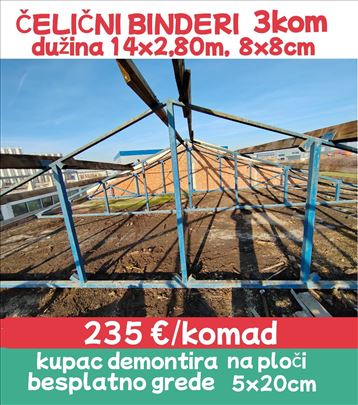 Binderi 14m čelična konstrukcija