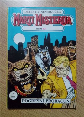MARTI MISTERIJA broj 92 - Pogrešni proračun (dnevn