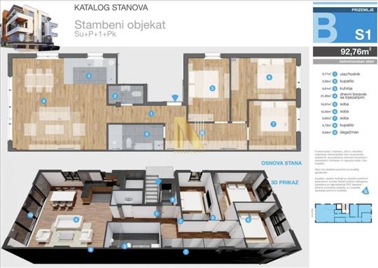 Tatarsko Brdo, Novogradnja, Četvorosoban Stan 93 m