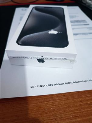 Iphone 15 Pro Max 512gb BlackTitanium , vakum
