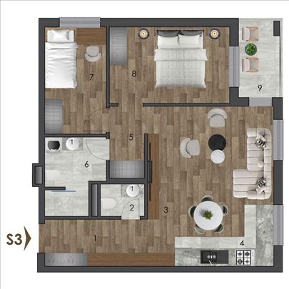 Mirijevo 3, Lux novogradnja, 2,5 stan