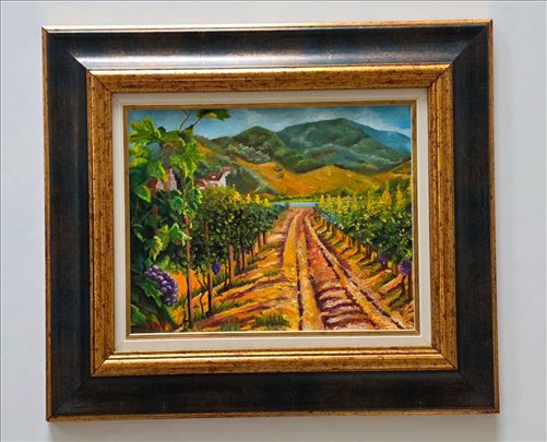 Ulje na platnu - Vinograd, prelepa slika!