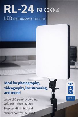 LED panel lampa RL-24 – foto i video svetlo 