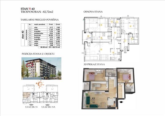 Marmil Medak - četvorosoban 82,72 m2
