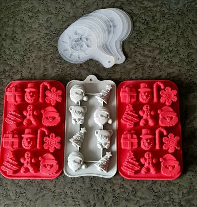 NOVOGODIŠNJI silikonski kalupi + kalupi za šaranje