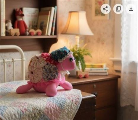 Retro krpena kornjača – unikatni ručni rad   