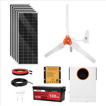 Solarni Sistem Paneli Vetroturbina Inverter