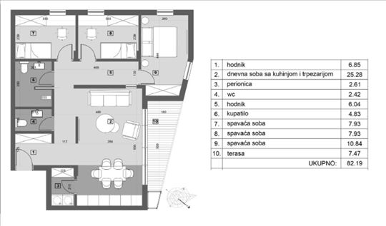 Stara Pazova, Stari Banovci, Stan, 3.5, 82m2
