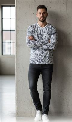 BK Elvis – Moderna "Marble" Majica (Slim Fit) 