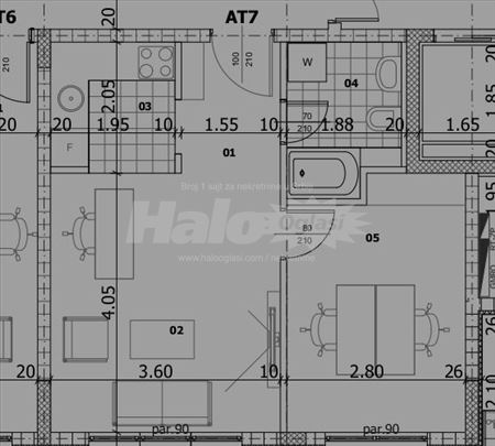Dvosoban stan koji vodi kao poslovni atelje 36m2