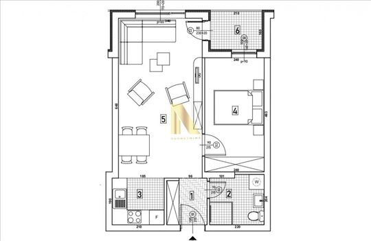 Dvosoban, u blizini Somborskog bulevara