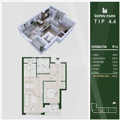 Šopen Park | Dvosoban stan – 10% POPUSTA